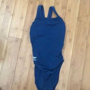 NAVY BLUE ONE PIECE SPEEDO BATHING SUIT